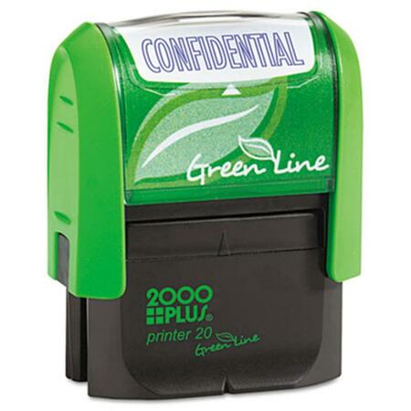 CONSOLIDATED STAMP MFG 2000 PLUS Green Line Message Stamp- Confidential - Blue COS098374